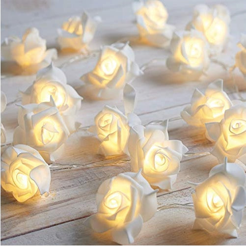 Rose Led Lights For Diwali Christmas Wedding , Christmas Tree Lights,Decorative Lights,Diwali Light(Plastic),4 meters- 10 Roses