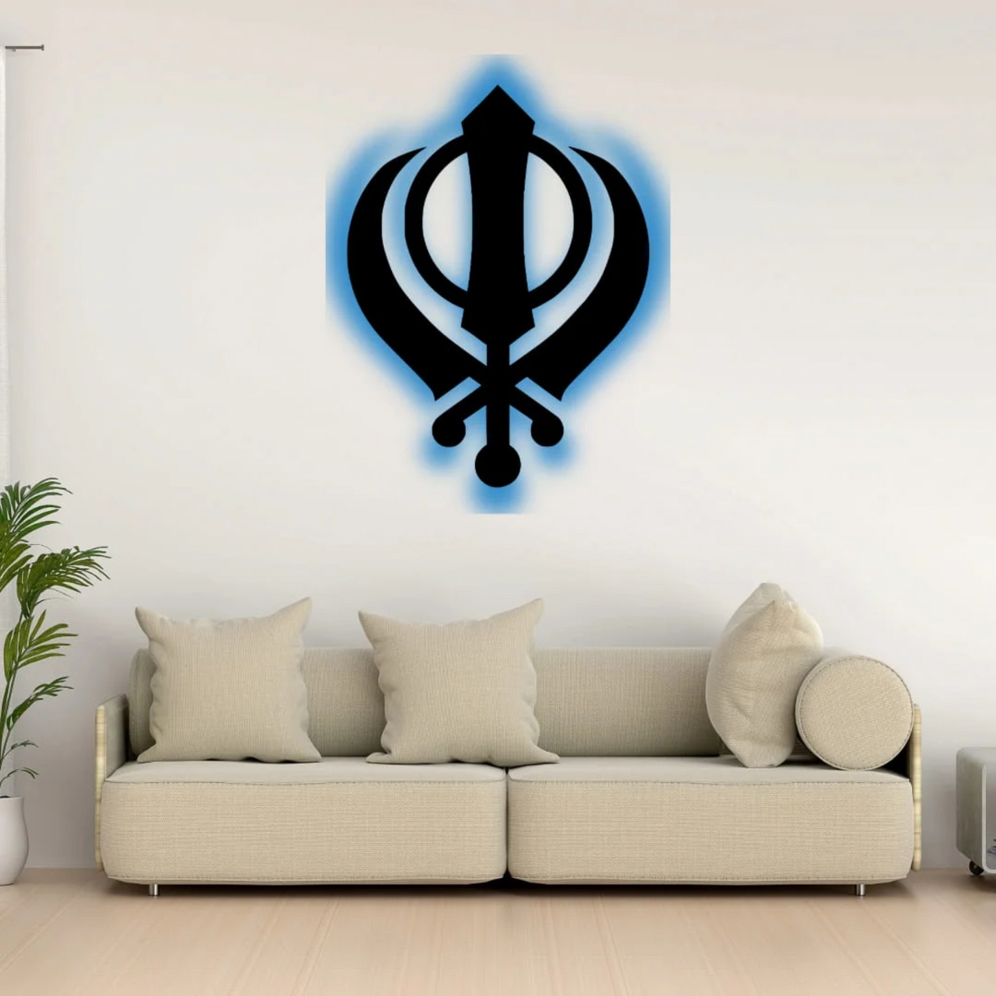 Khanda (Kirpan) Premium Backlit Sign