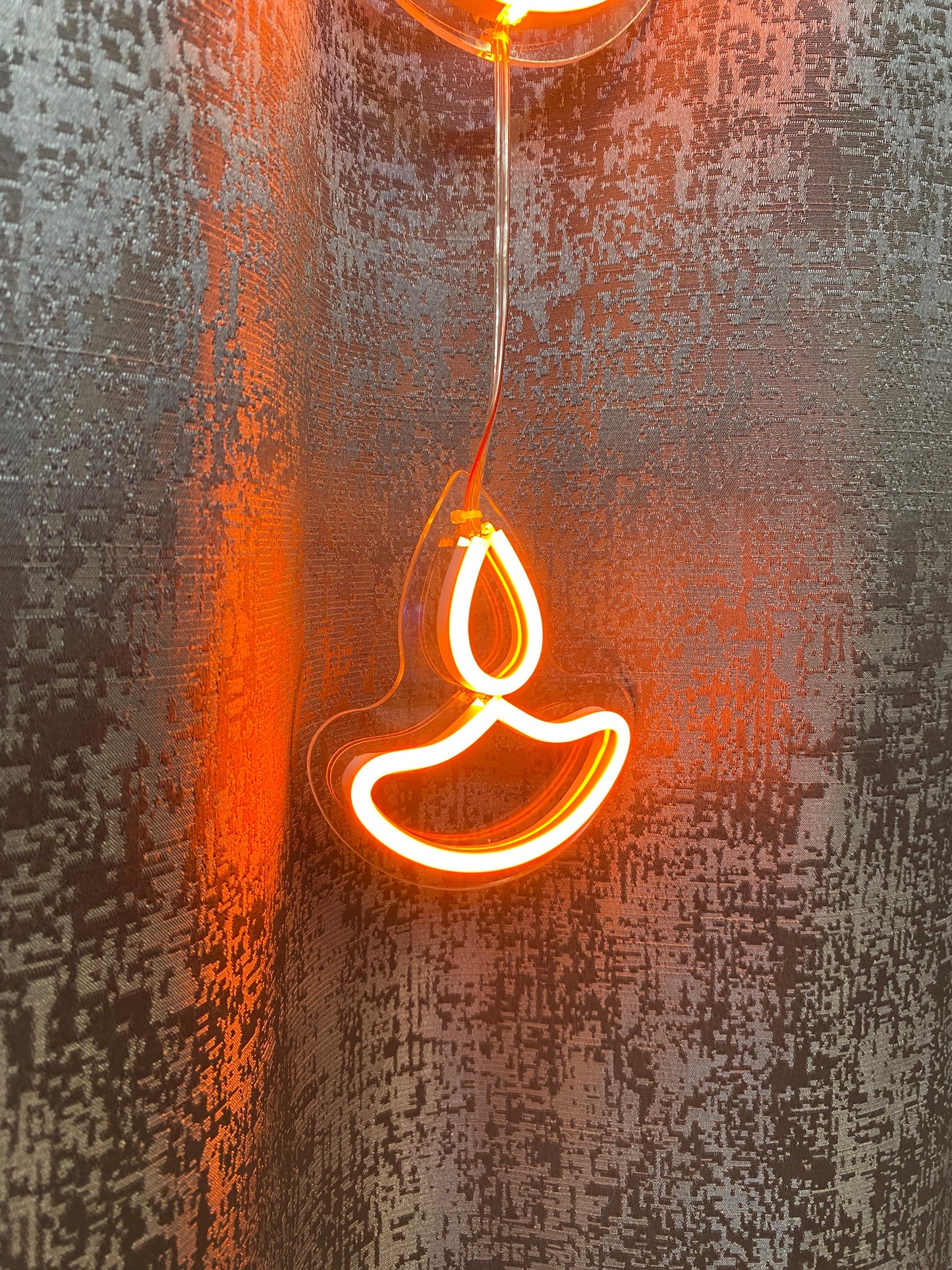 Neon Light Diya Toran - 5-Diya Festive Decoration for Diwali, Navratri & More!
