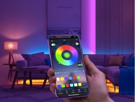 10 Meters LED Strip Lights with Bluetooth App and Remote Controller RGB Waterproof Lights Multicolor LED Lights for Home Decoration, Bedroom, Diwali, False Ceiling