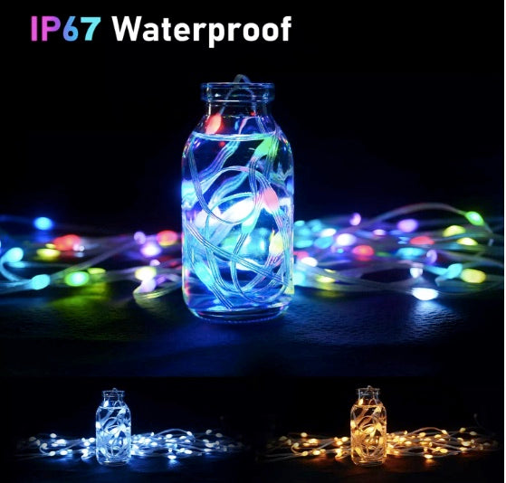 10 Meters LED Strip Lights with Bluetooth App and Remote Controller RGB Waterproof Lights Multicolor LED Lights for Home Decoration, Bedroom, Diwali, False Ceiling