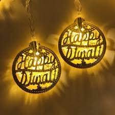 Happy Diwali Metal Light, Diwali puja Decoration Light, Diwali Gift Happy Diwali Metal Light