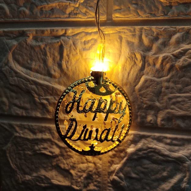 Happy Diwali Metal Light, Diwali puja Decoration Light, Diwali Gift Happy Diwali Metal Light