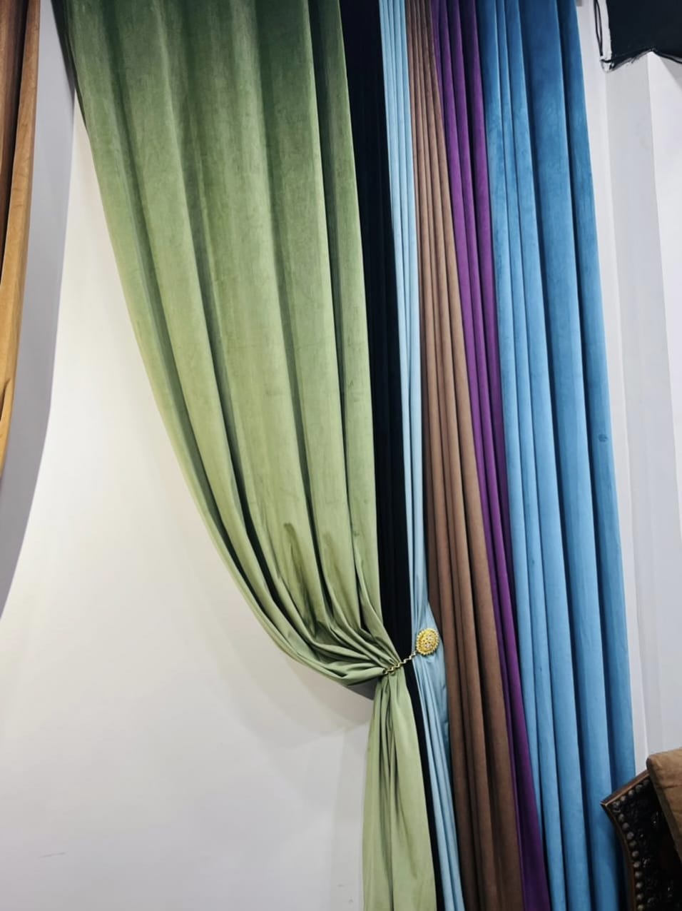 Premium Velvet Solid Color Curtains- Set of 2 Curtains