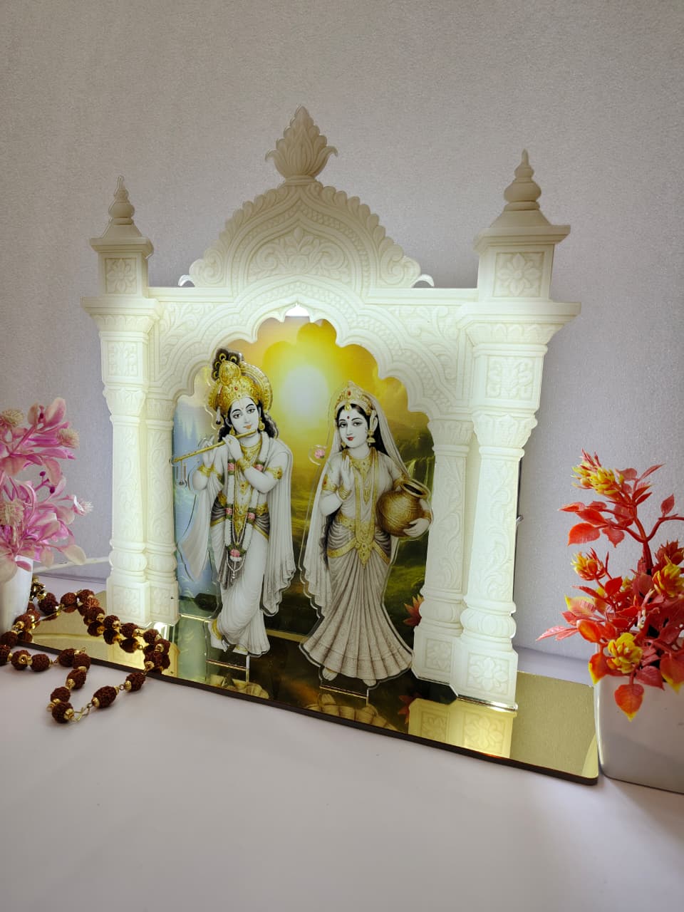 Radha Krishna Acrylic Backlit Sign 10x10 inches