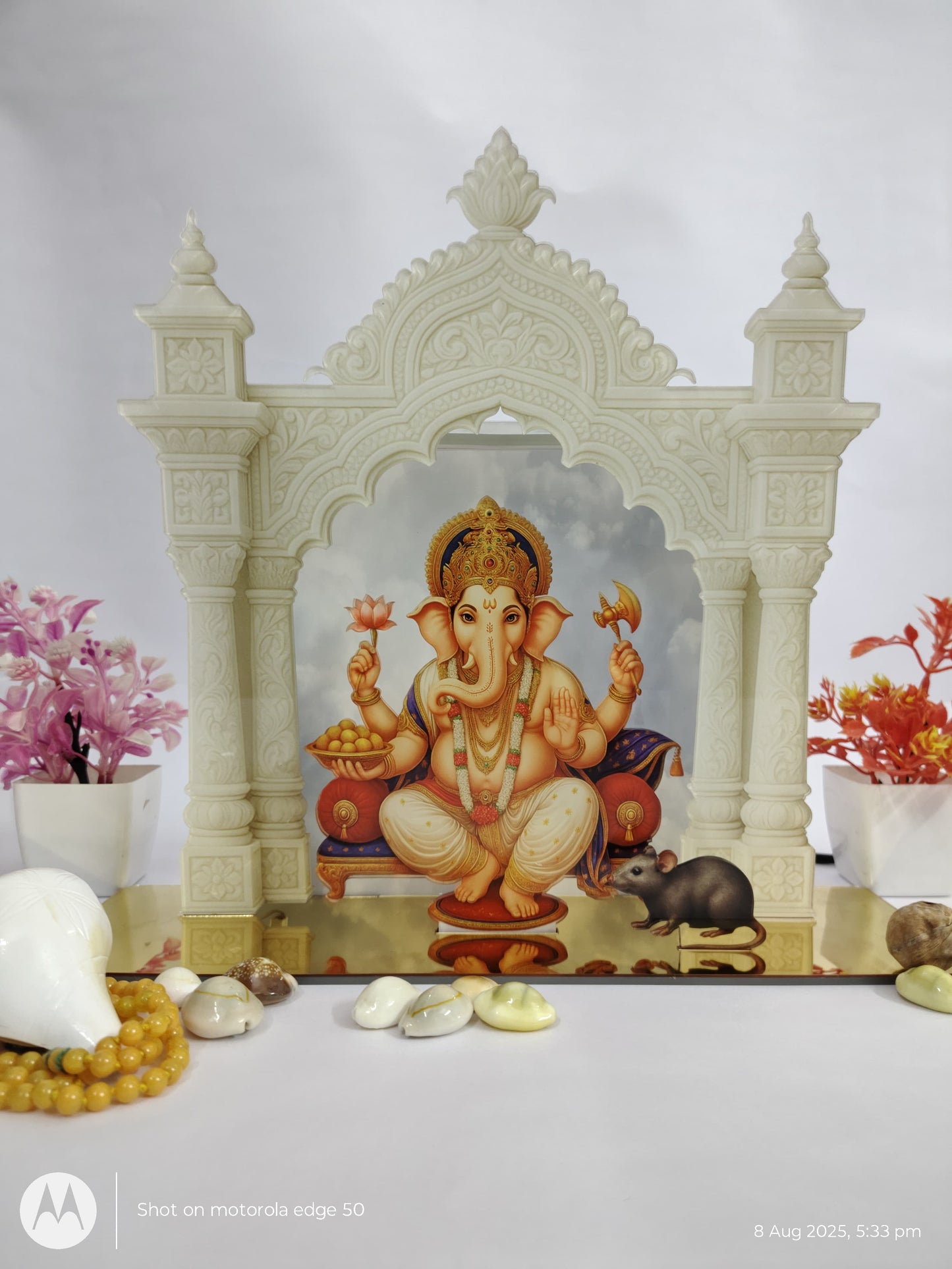 Acrylic Neon Ganesh Ji Temple