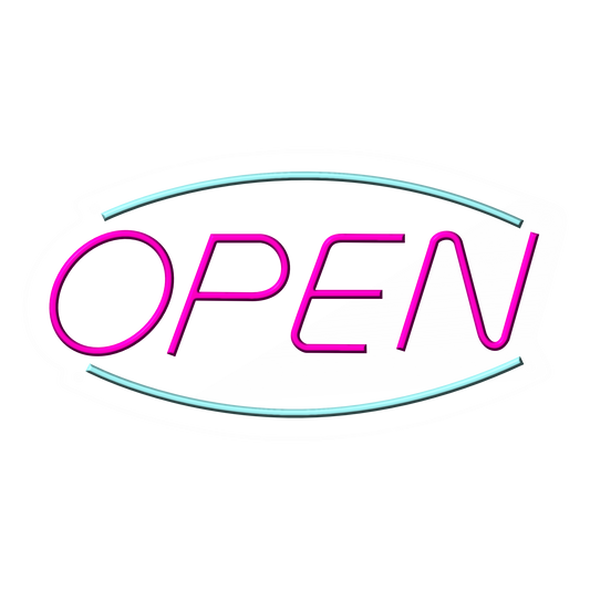 Open Shaped Displays LED Neon Light Sign