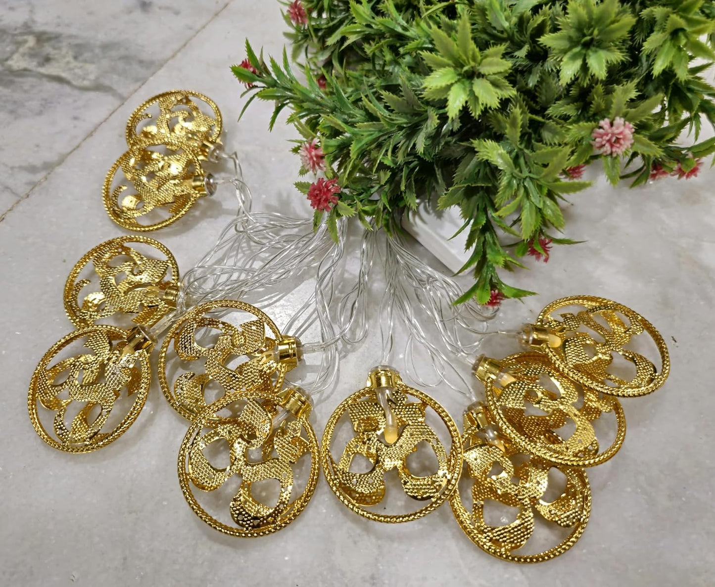 Om Metal Light, Diwali puja Decoration Light, Diwali Gift Om Metal Light