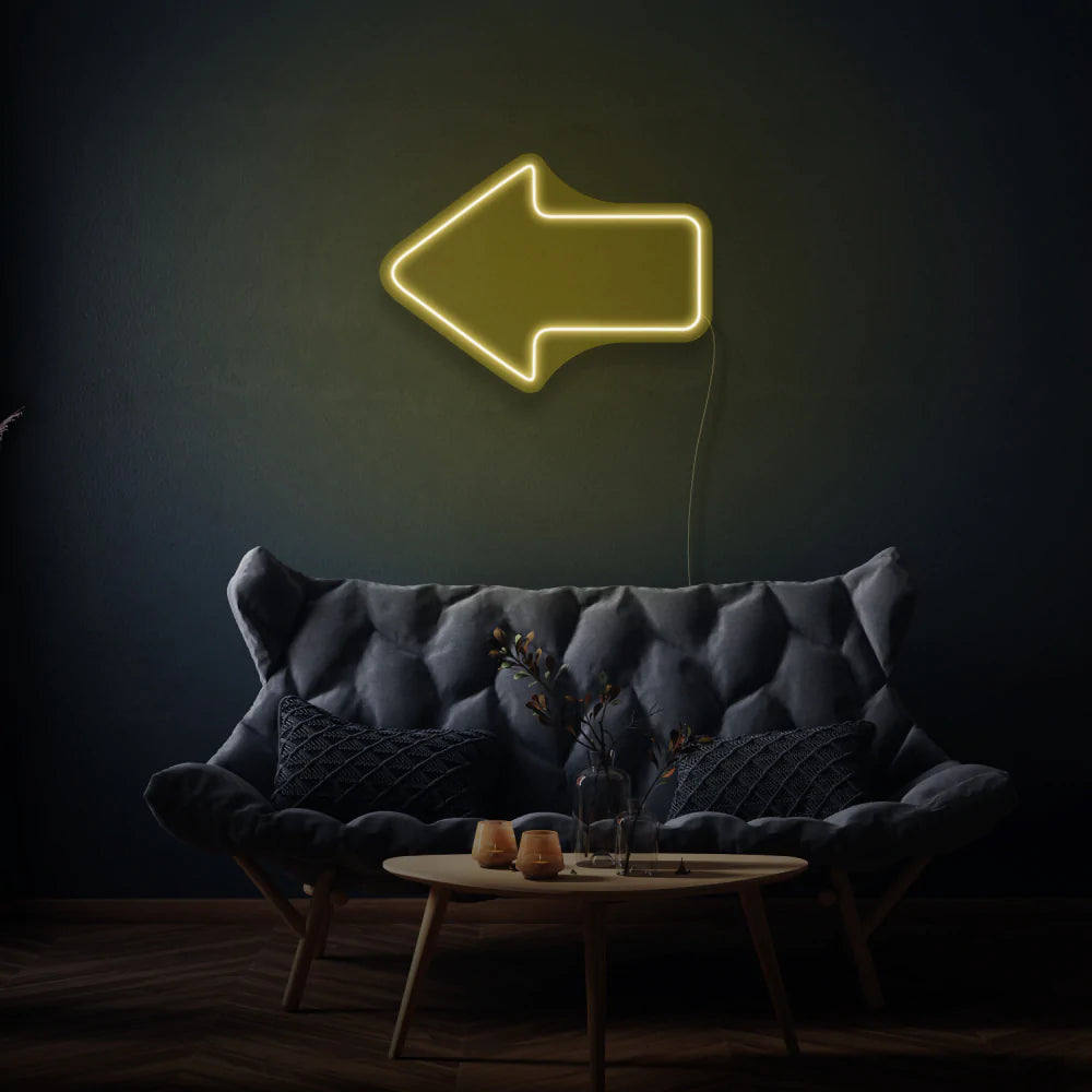 Arrow Pointing on Left LED Neon sign - Homely Arts