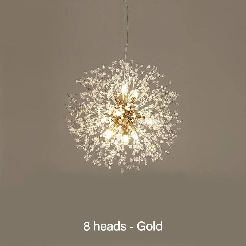 Modern Crystal Dandelion Chandelier indoor Lighting Pendant Lamp For Living Room Dining Room Home decorative luminaires - Homely Arts
