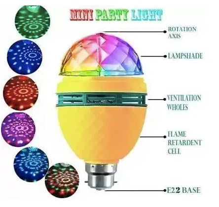 360 Degree Rotating LED Crystal Bulb - Homely Arts