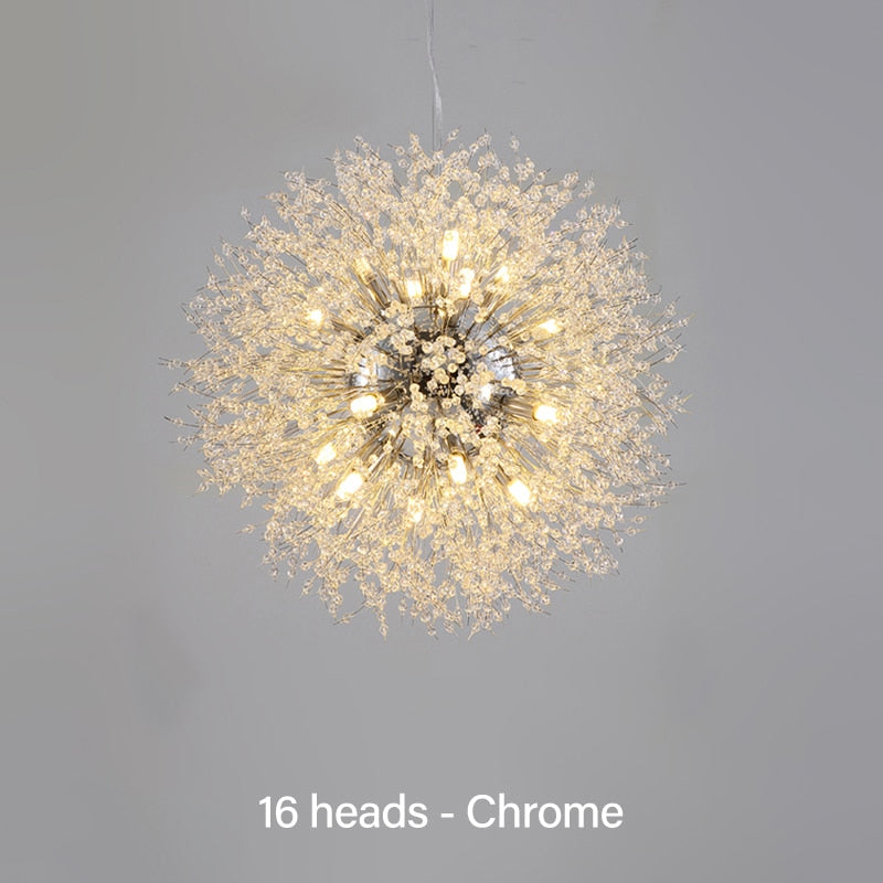Modern Crystal Dandelion Chandelier indoor Lighting Pendant Lamp For Living Room Dining Room Home decorative luminaires - Homely Arts