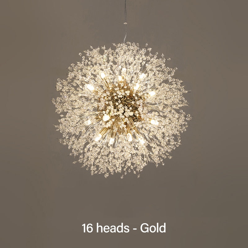 Modern Crystal Dandelion Chandelier indoor Lighting Pendant Lamp For Living Room Dining Room Home decorative luminaires - Homely Arts