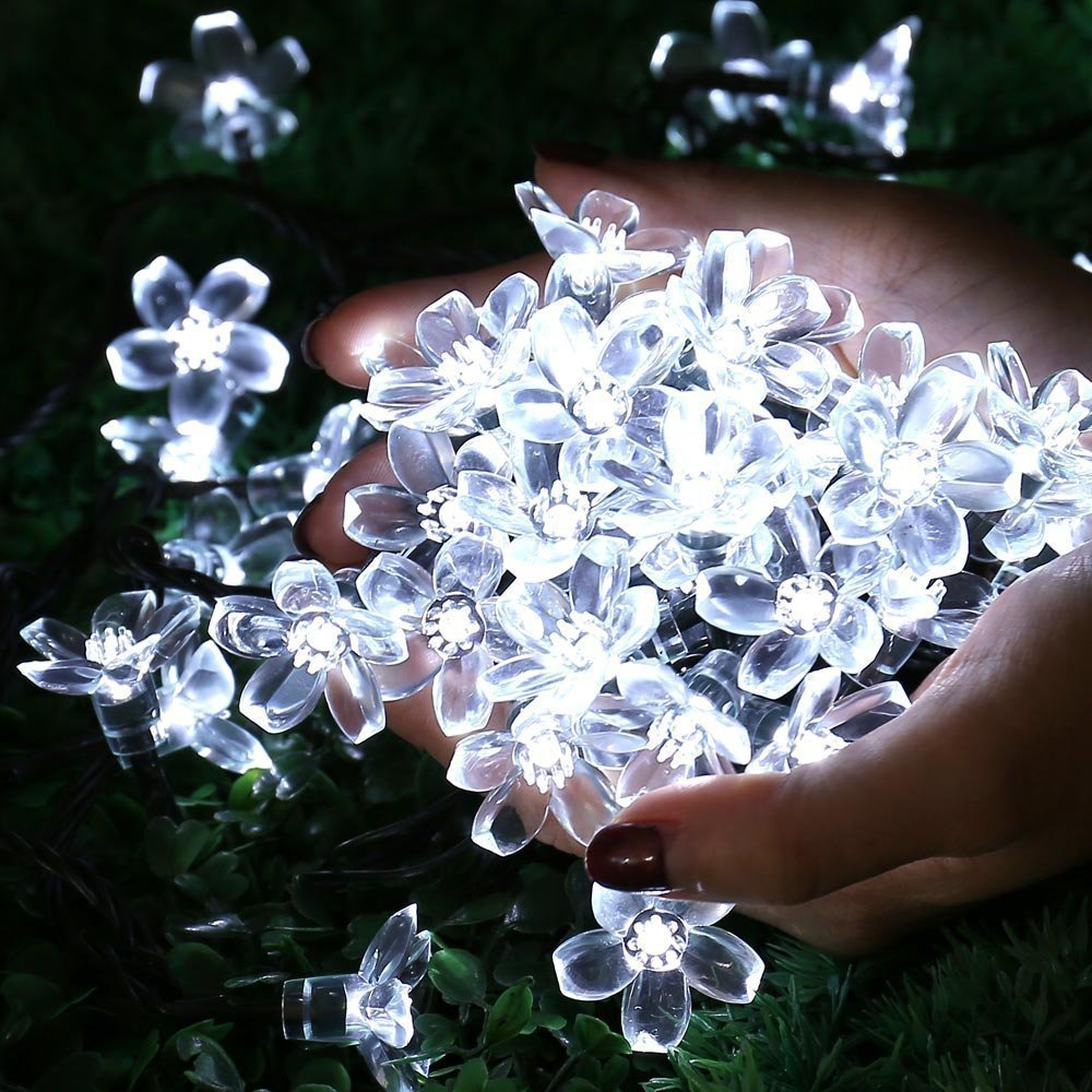 Silicone Blooming Flower Fairy String Lights (White Bulbs) - Homely Arts