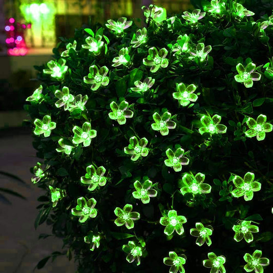 Silicone Blooming Flower Fairy String Lights (Green Bulbs) - Homely Arts