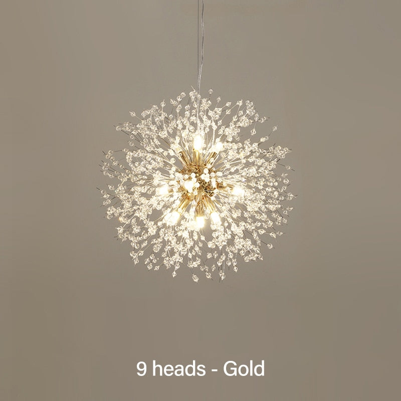 Modern Crystal Dandelion Chandelier indoor Lighting Pendant Lamp For Living Room Dining Room Home decorative luminaires - Homely Arts
