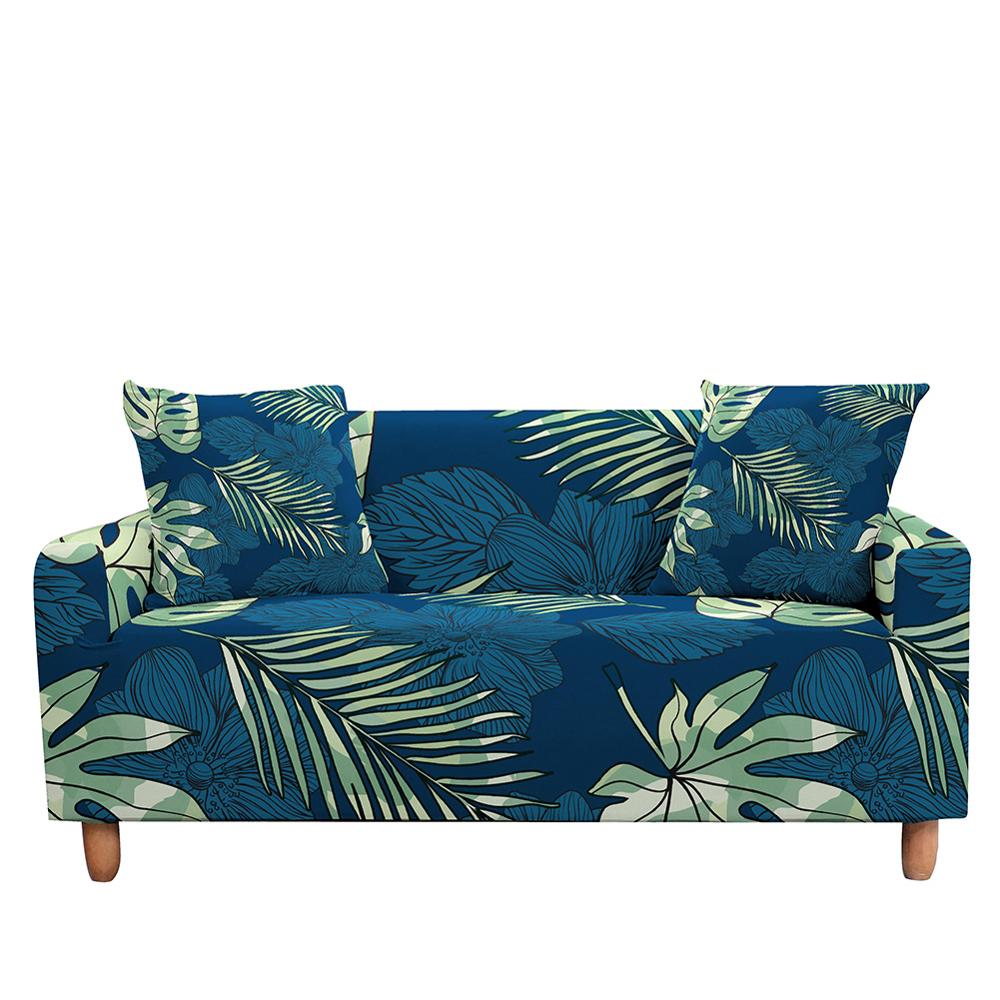 Stretch Sofa Cover Elastic Slipcover Tropical Leaves for Living Room Sectional L Shape Sofa Couch Cover - Homely Arts