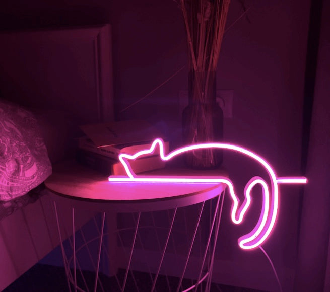 Cat Neon Sign - Homely Arts