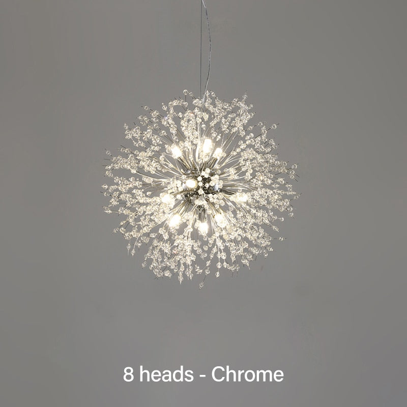Modern Crystal Dandelion Chandelier indoor Lighting Pendant Lamp For Living Room Dining Room Home decorative luminaires - Homely Arts