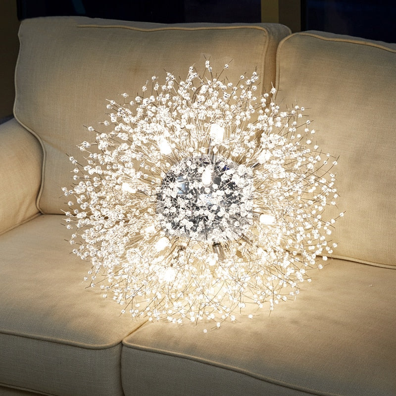 Modern Crystal Dandelion Chandelier indoor Lighting Pendant Lamp For Living Room Dining Room Home decorative luminaires - Homely Arts