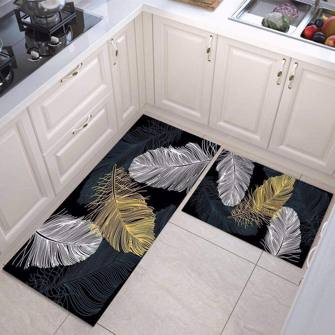 Waterproof Oilproof Kitchen Mat Antislip Bath Mat Soft Bedroom Floor Mat Living Room Carpet - Homely Arts
