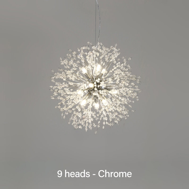Modern Crystal Dandelion Chandelier indoor Lighting Pendant Lamp For Living Room Dining Room Home decorative luminaires - Homely Arts