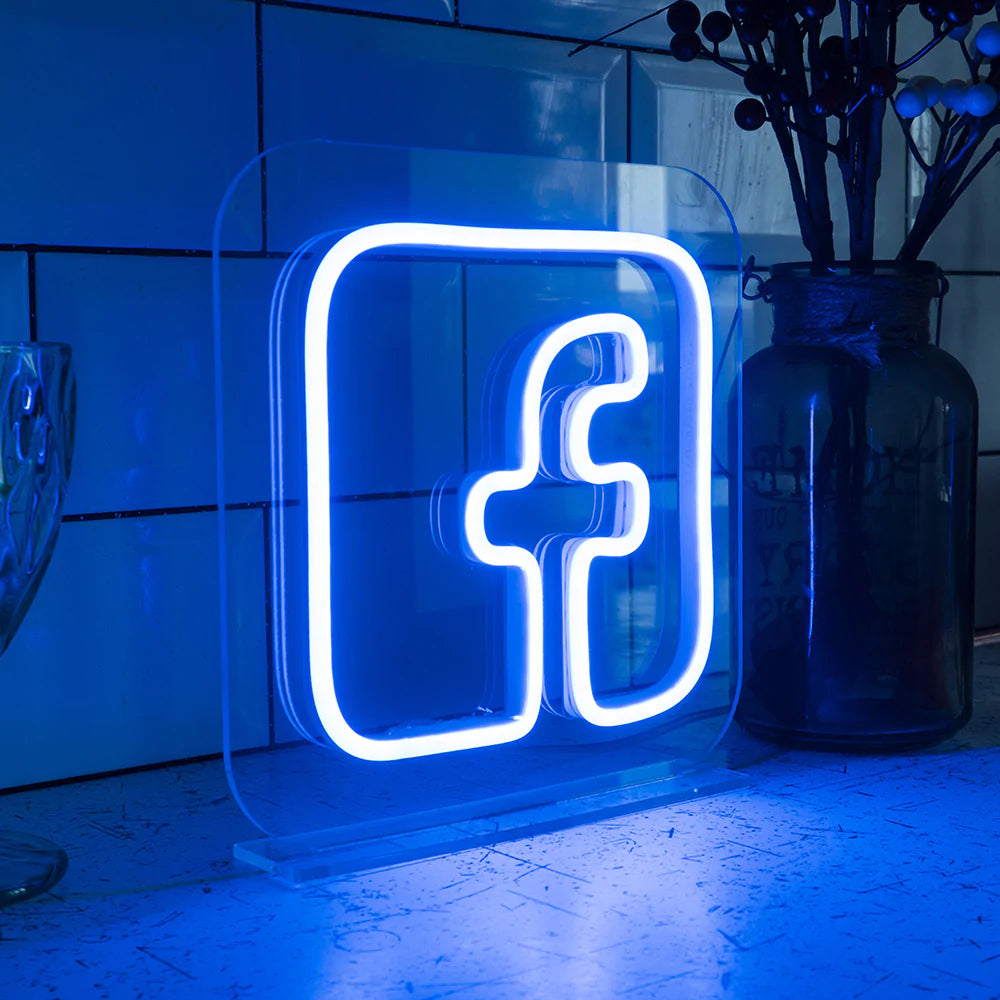 Facebook Sign Mini Neon LED Sign - Homely Arts