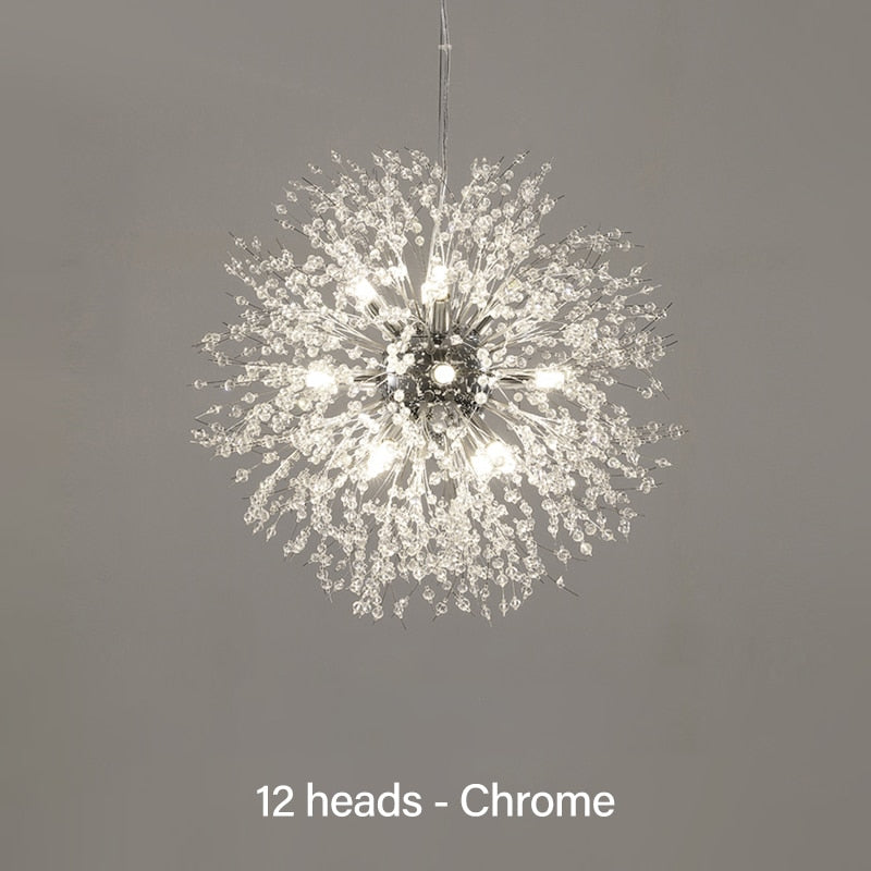Modern Crystal Dandelion Chandelier indoor Lighting Pendant Lamp For Living Room Dining Room Home decorative luminaires - Homely Arts