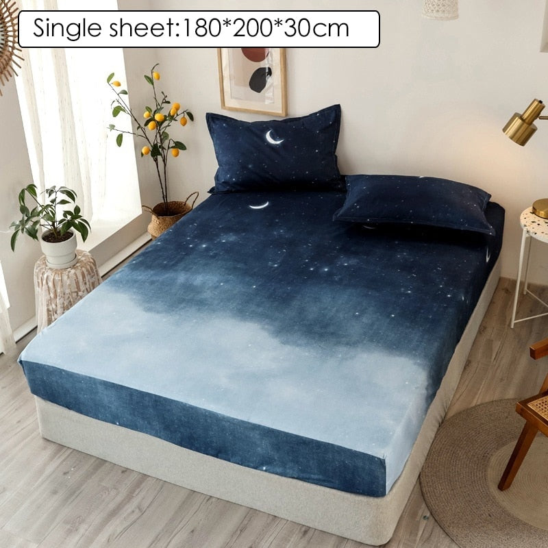 Bedding Linens King Size Heart-shaped Pattern Fitted Sheet Set For Double Bed - Homely Arts