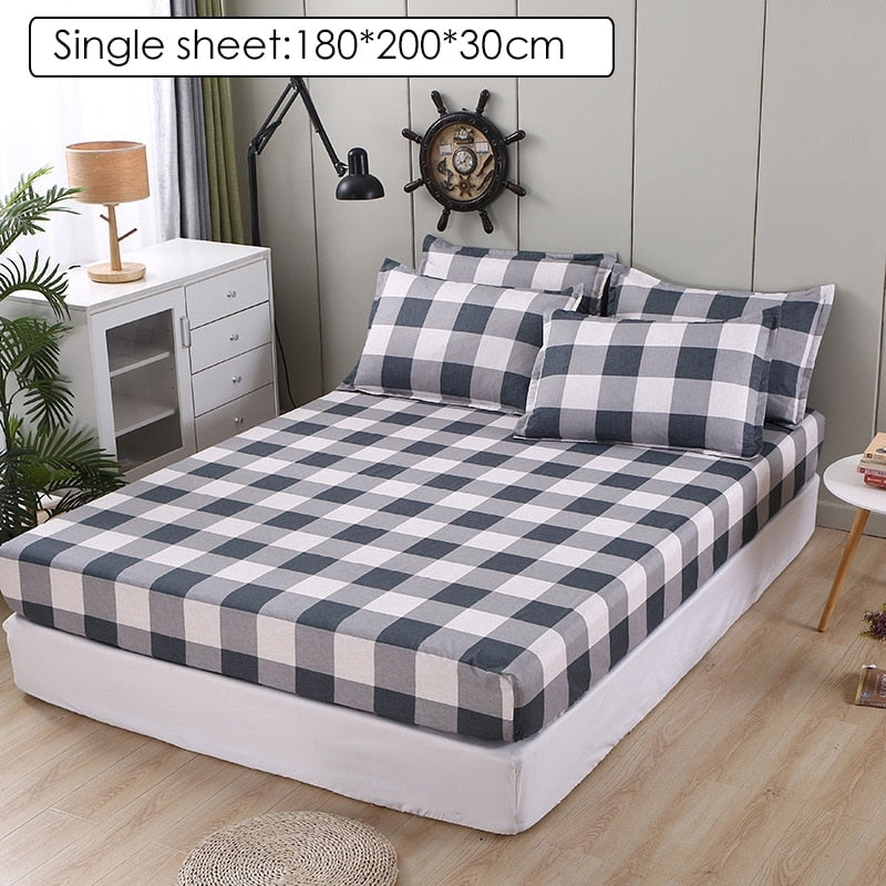 Bedding Linens King Size Heart-shaped Pattern Fitted Sheet Set For Double Bed - Homely Arts