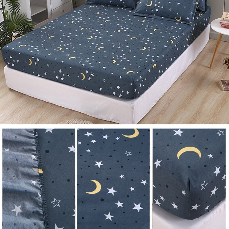 Bedding Linens King Size Heart-shaped Pattern Fitted Sheet Set For Double Bed - Homely Arts