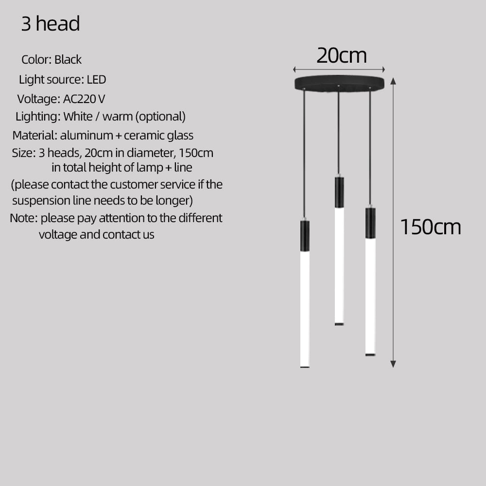 Long lamp stair chandelier modern led living room chandelier indoor lighting - Homely Arts