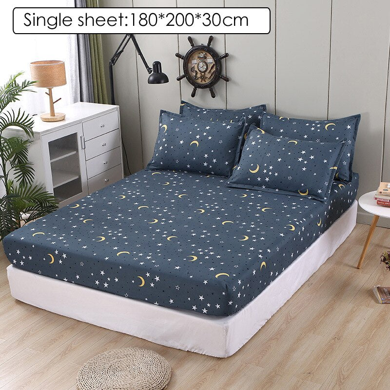 Bedding Linens King Size Heart-shaped Pattern Fitted Sheet Set For Double Bed - Homely Arts