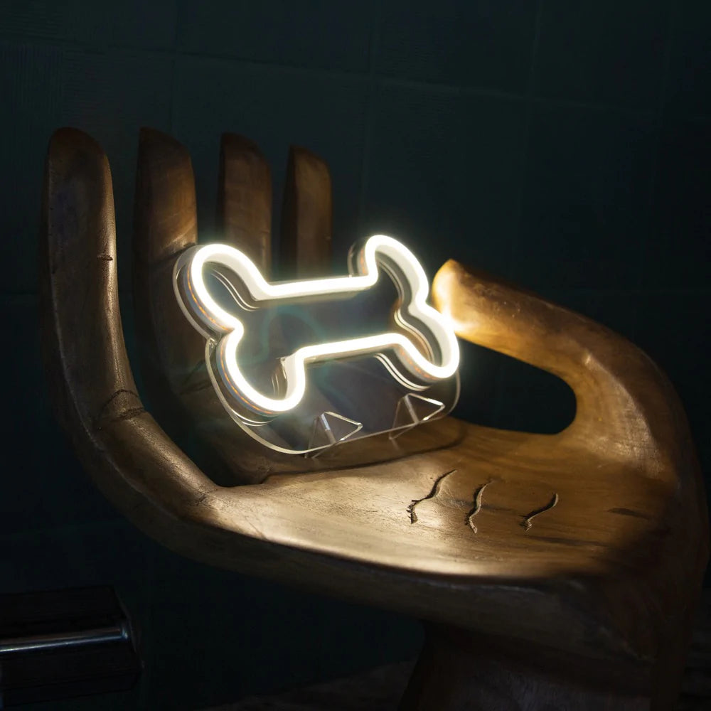 Dog Bone Mini Neon LED Sign - Homely Arts
