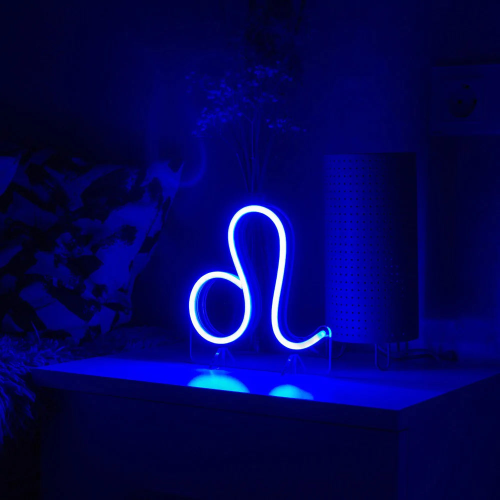 Leo zodiac sign Mini Neon LED Sign - Homely Arts