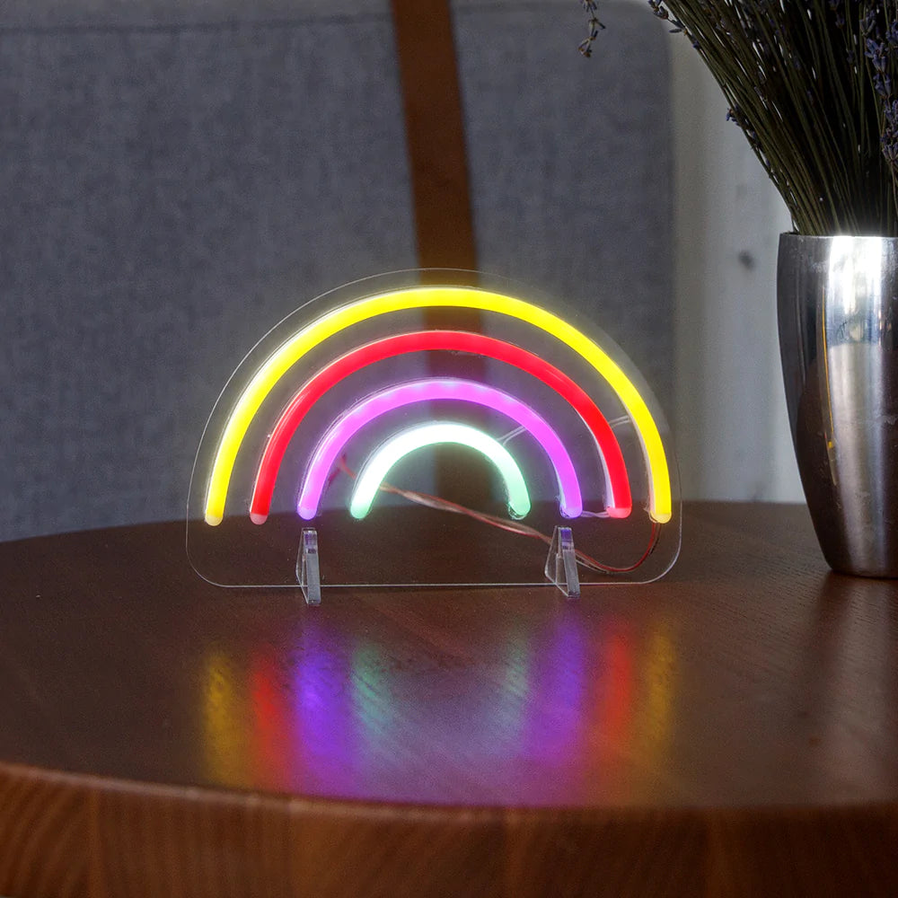 Rainbow Mini Neon LED Sign - Homely Arts