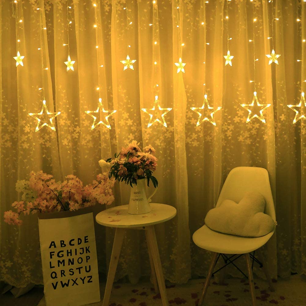 Awesome Combo of Curtain Star Light, Heart Light and 2 Pcs Cork Fairy Light - Homely Arts