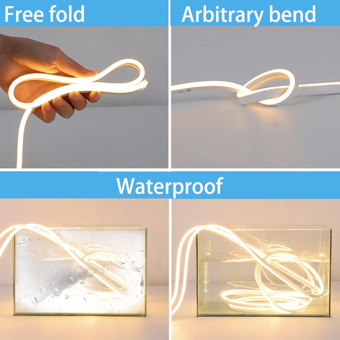 45 Meter Led Mini Neon Lights, Rope Lights, Super Bright for Outdoor Indoor Decoration (Warm White) - Homely Arts