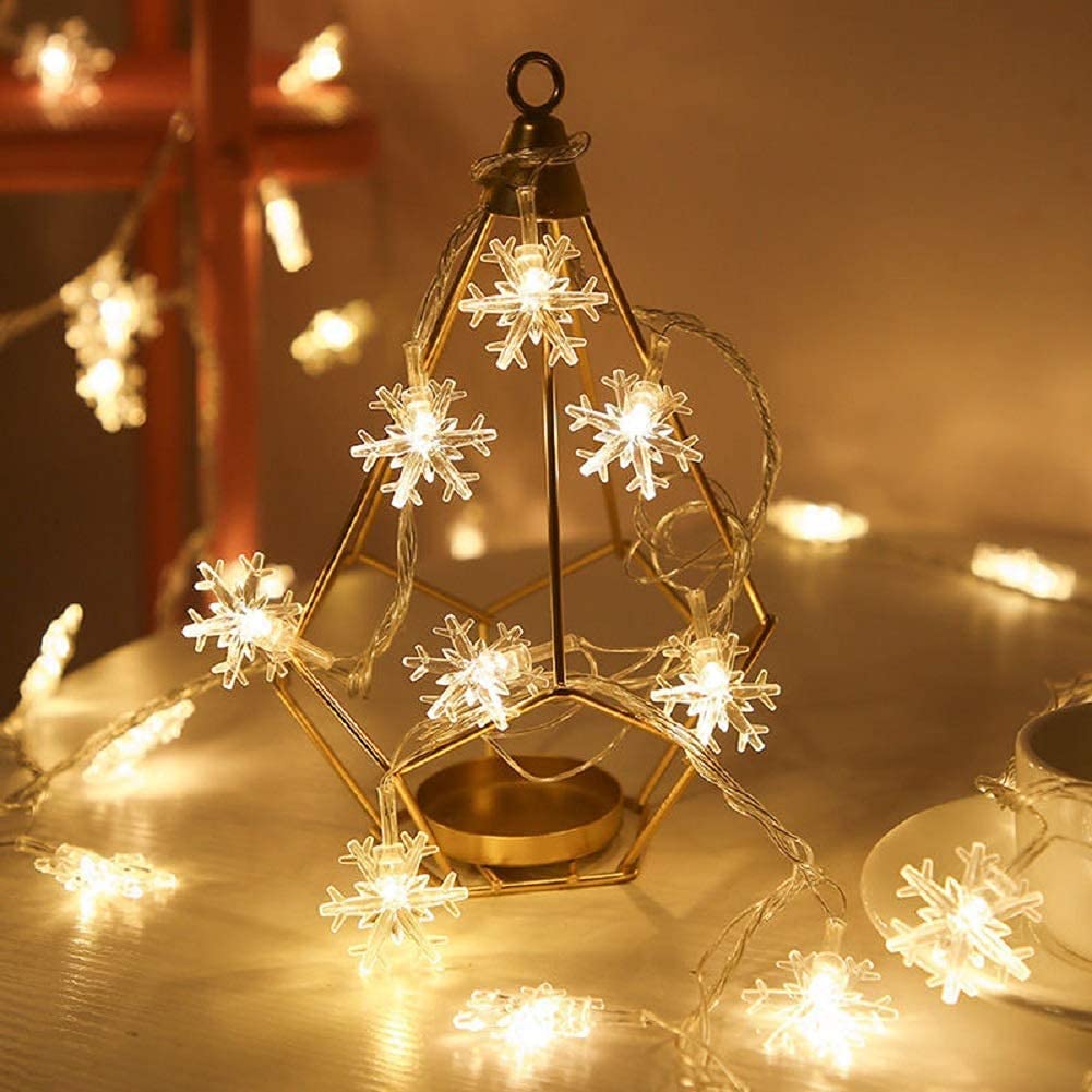 Merry Christmas Combo for 4 Snow Flakes Led Light (Pink, Warm white, Blue and Red) 16 snowflakes in each light - Homely Arts