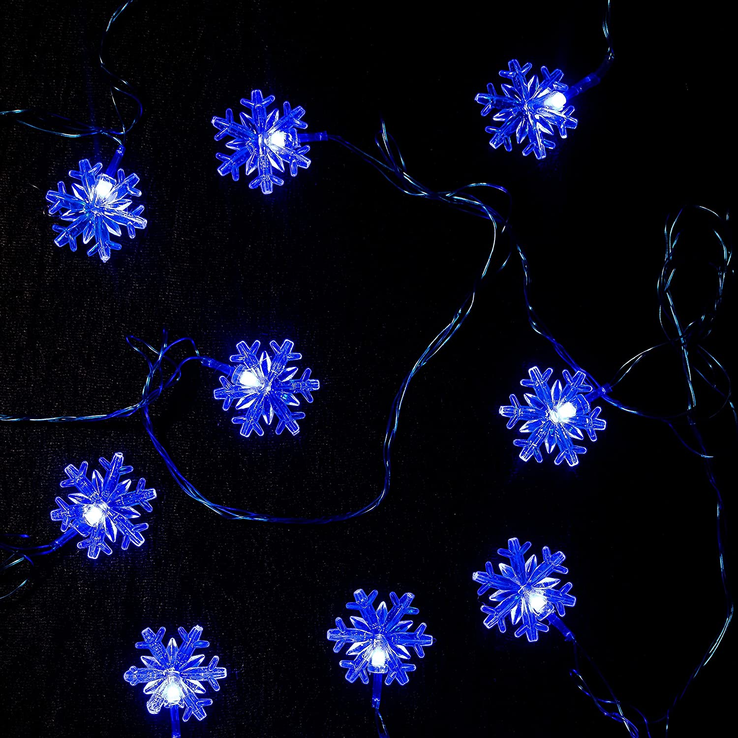 Merry Christmas Combo for 4 Snow Flakes Led Light (Pink, Warm white, Blue and Red) 16 snowflakes in each light - Homely Arts