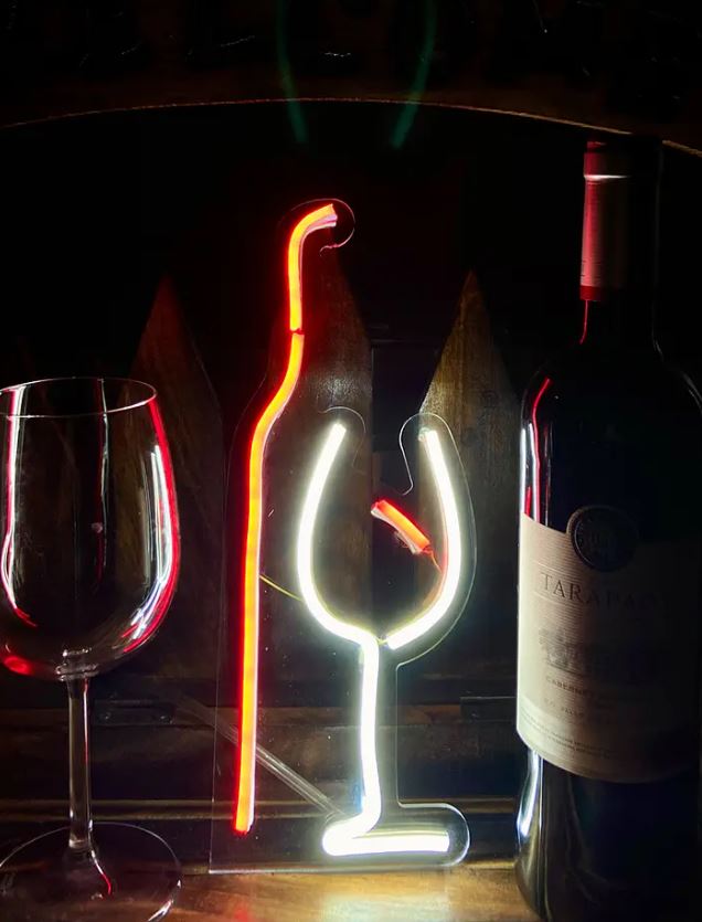 Neon Light Sign- Wine Set - Homely Arts