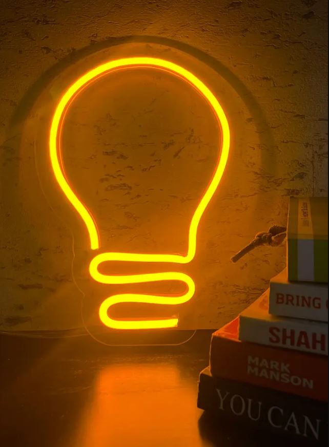 Neon Light Sign- Bulb - Homely Arts