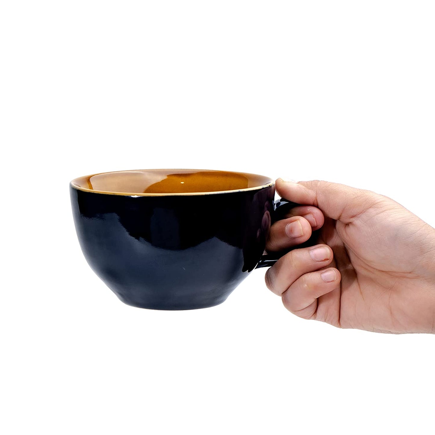 Large Ceramic Coffee Cup Set of 2- 300ml Cappuccino Cup - Homely Arts