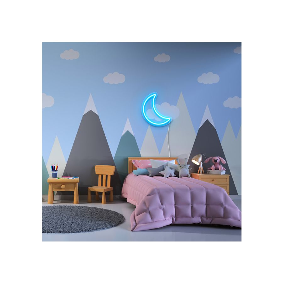 Moon LED Neon Sign - Homely Arts