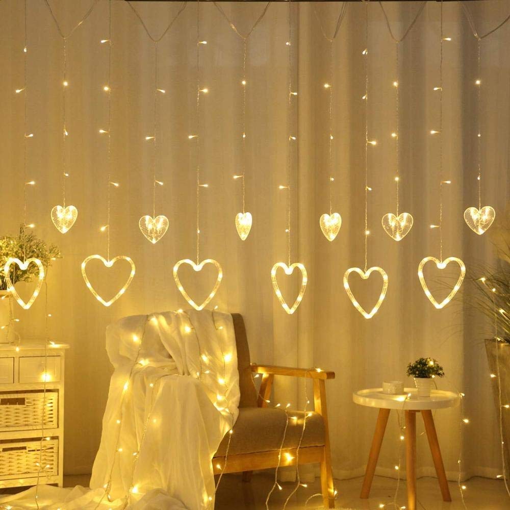 Awesome Combo of Curtain Star Light, Heart Light and 2 Pcs Cork Fairy Light - Homely Arts