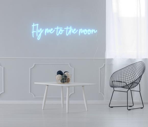 FLY ME TO THE MOON Neon LED - Homely Arts