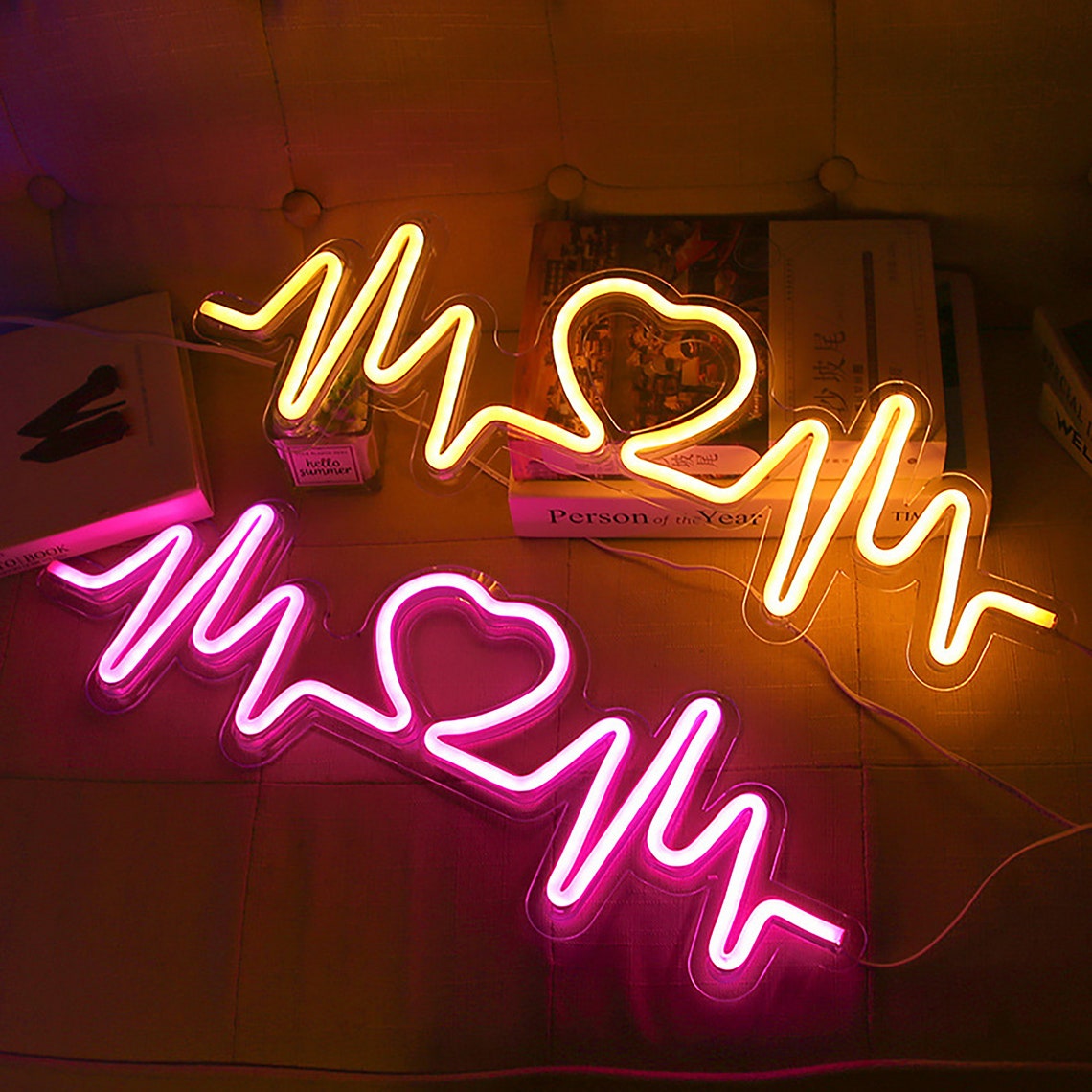 Neon Light Sign- Heartbeat - Homely Arts