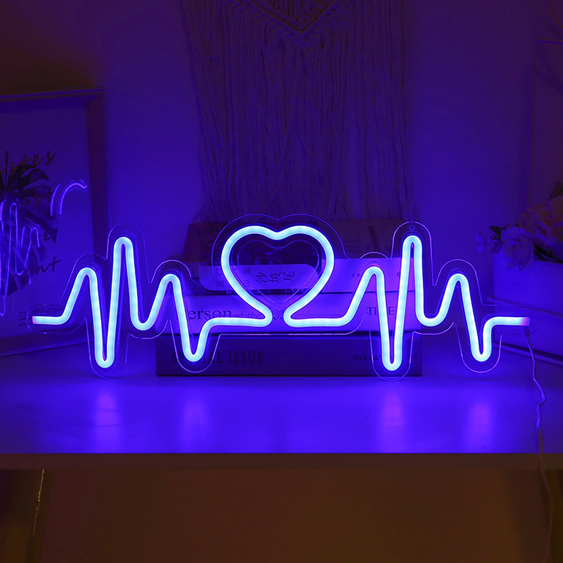Neon Light Sign- Heartbeat - Homely Arts