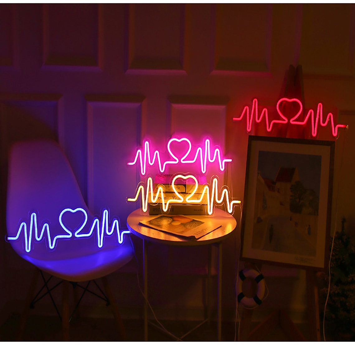 Neon Light Sign- Heartbeat - Homely Arts
