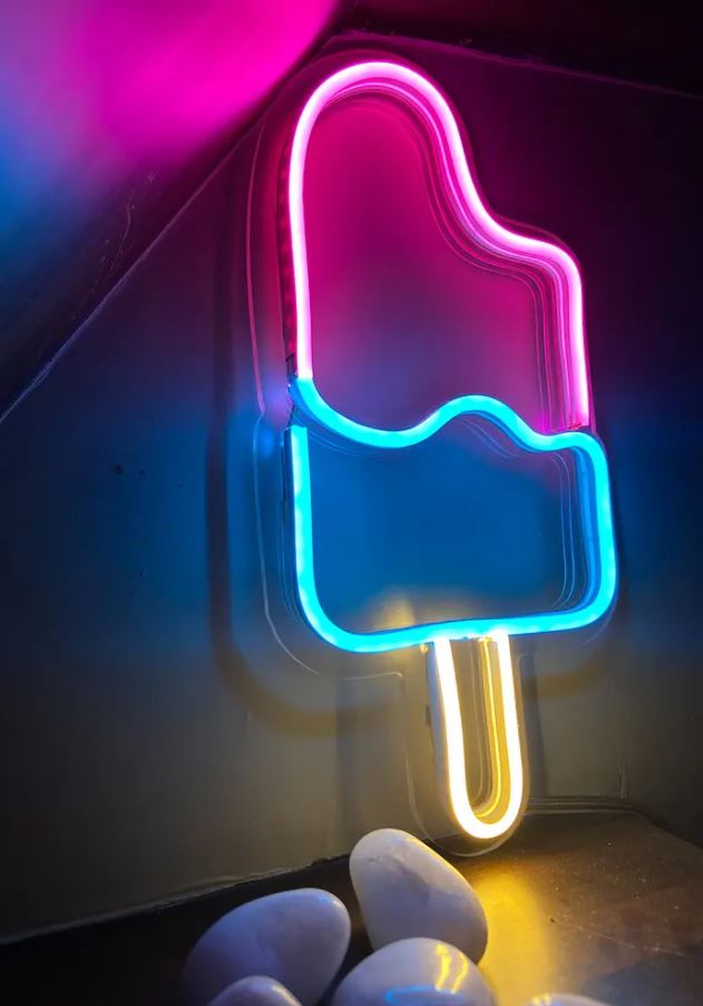 Neon Light Sign- Ice Cream - Homely Arts